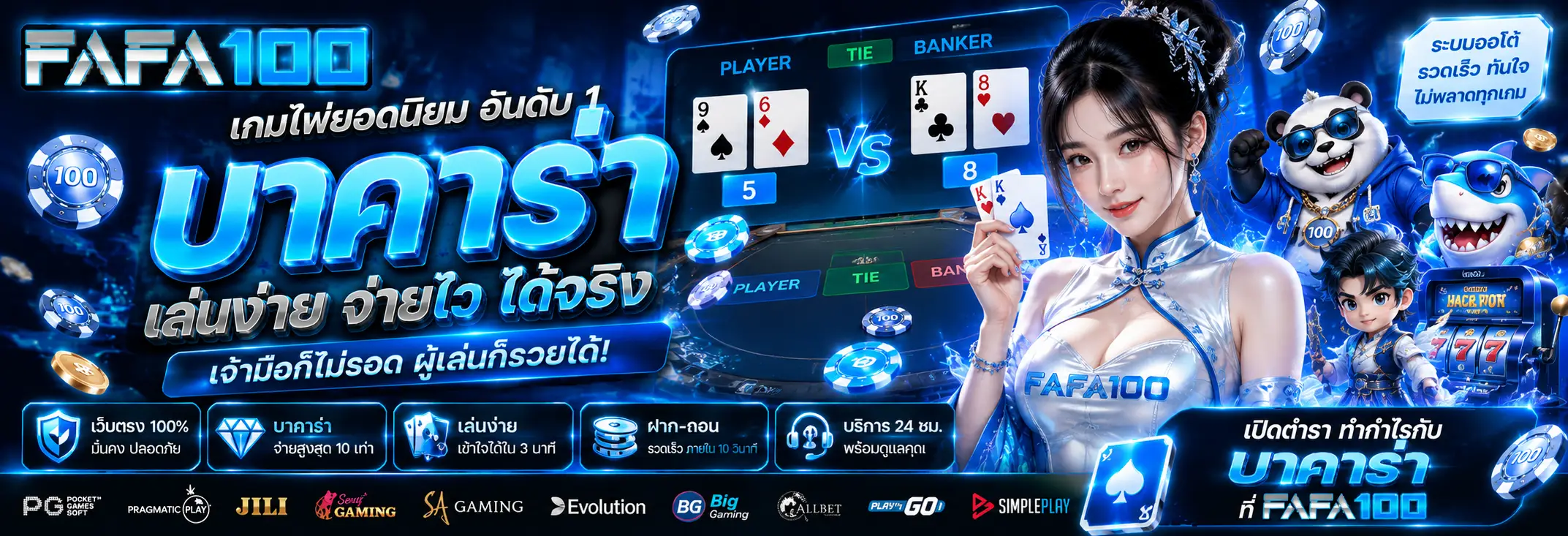 FAFA100 เว็บตรงสล็อตออนไลน์ครบวงจร รองรับมือถือทุกระบบ